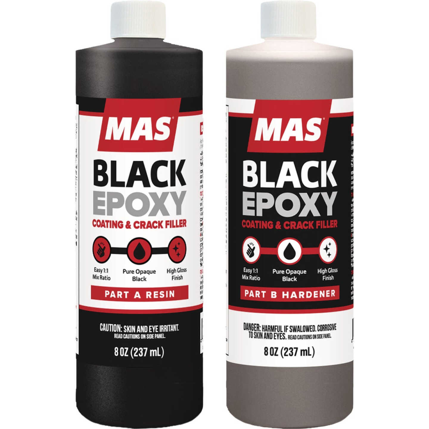 MAS Black Epoxy Coating & Crack Filler Kit (2-Piece) Image 1