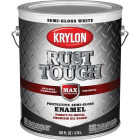 Krylon Rust Tough DTM Oil-Based Semi-Gloss Rust Control Enamel, White, 1 Gal. Image 1