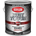 Krylon Rust Tough DTM Oil-Based Semi-Gloss Rust Control Enamel, Black, 1 Gal. Image 1