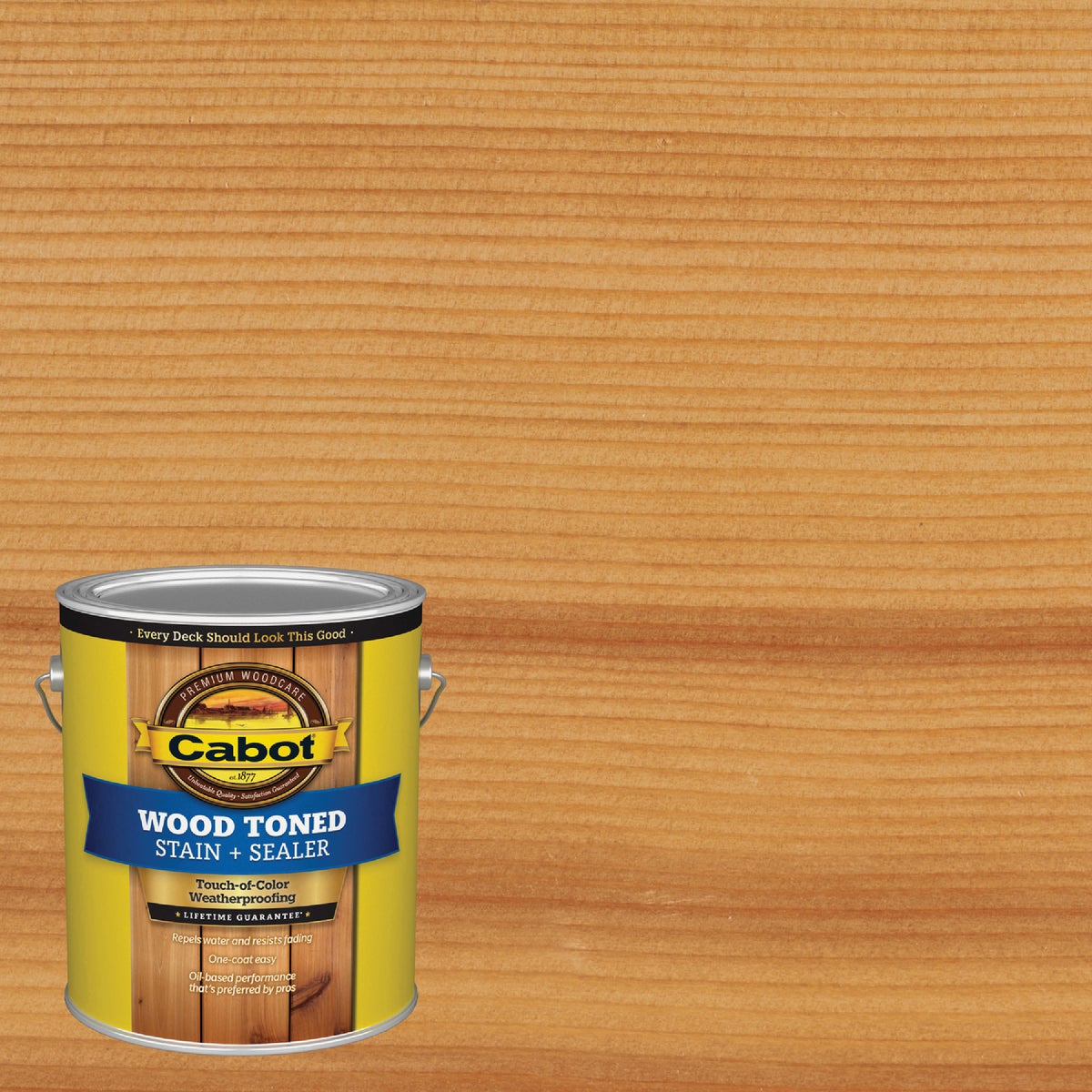 Cabot Alkyd/Oil Base Wood Toned Deck & Siding Stain, 3000 Natural, 1 Gal.