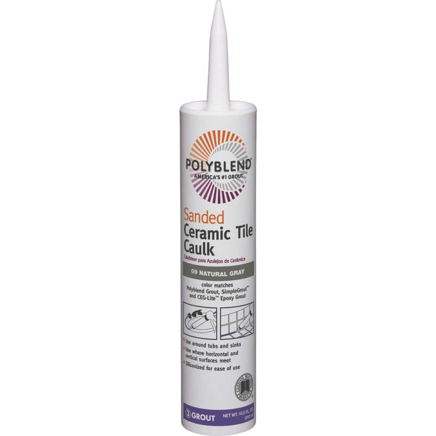 Polyblend 10.5 Oz. #380 Haystack Sanded Ceramic Tile Caulk Image 1