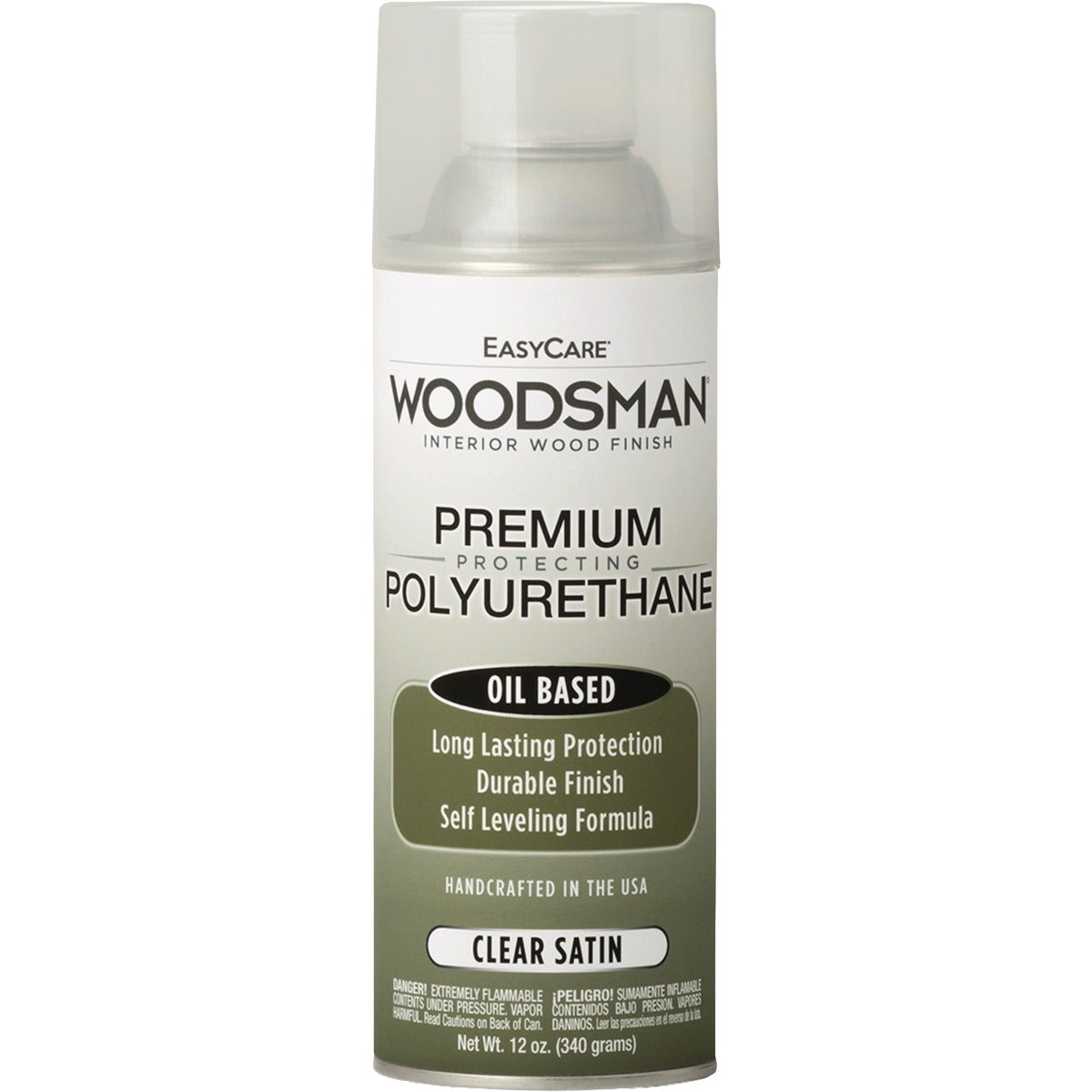 EasyCare Woodsman Satin Clear Spray Polyurethane, 12 Oz.