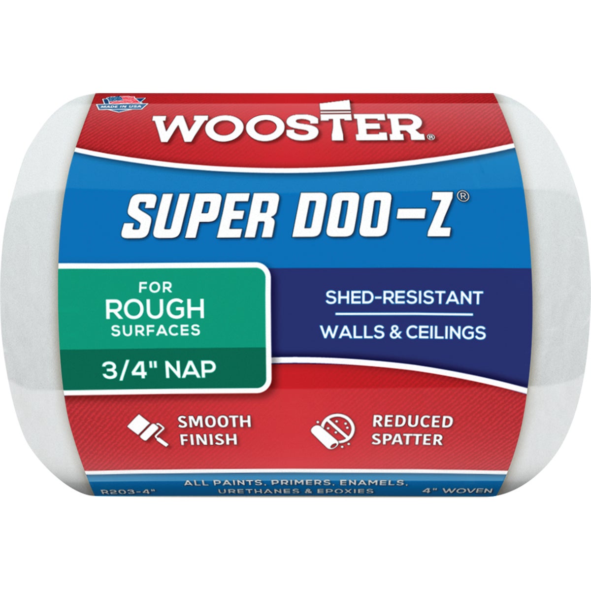 Wooster Super Doo-Z 4 In. x 3/4 In. Woven Fabric Roller Cover