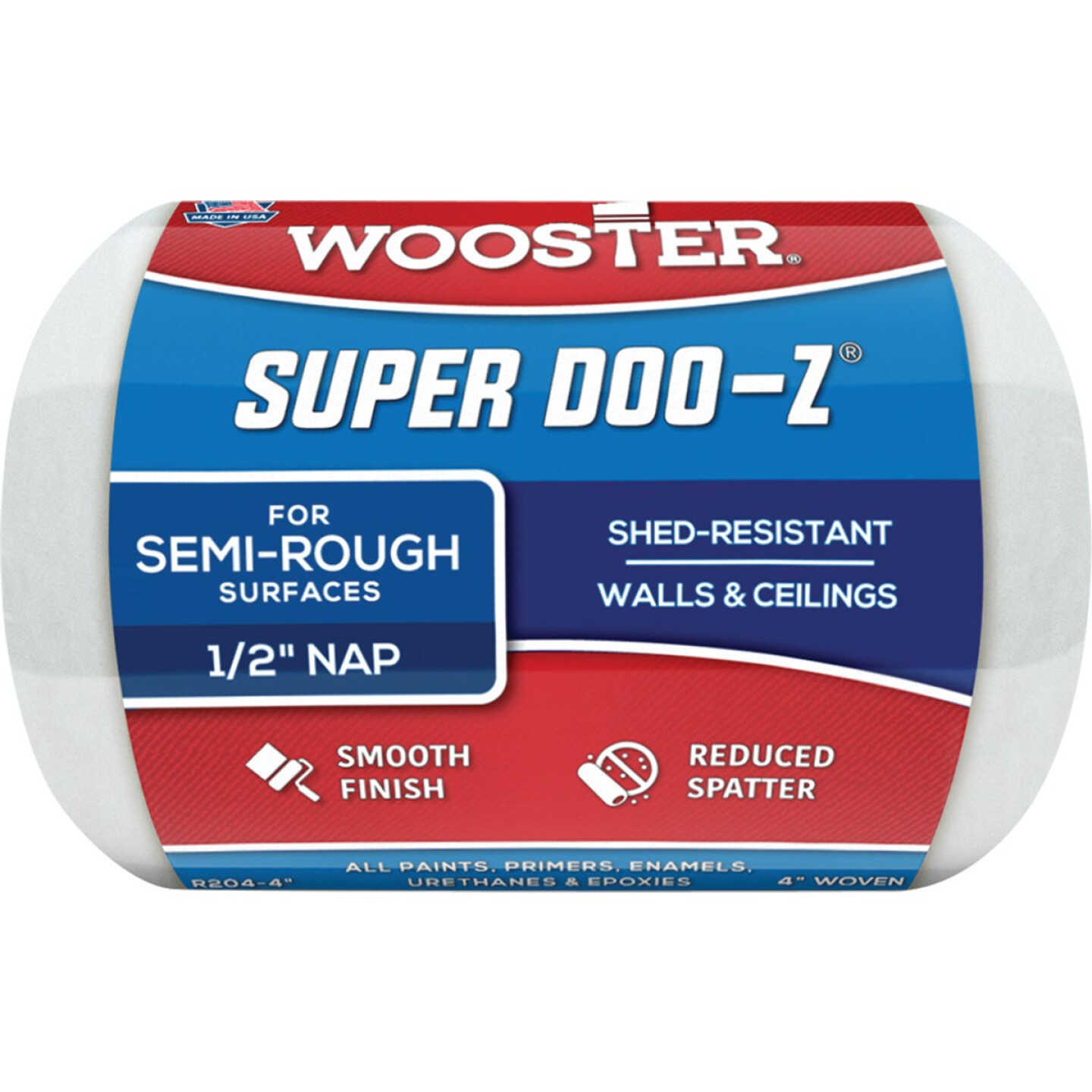 Wooster Super Doo-Z 4 In. x 1/2 In. Woven Fabric Roller Cover Image 1