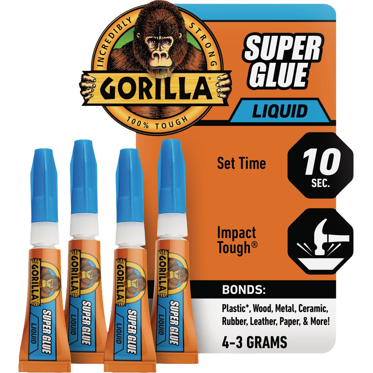 Gorilla Glue 3g Super Glue Gel (4-Pack)