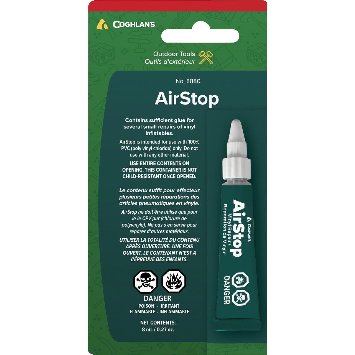 Coghlans AirStop 0.27 Oz. Gel PVC Vinyl Repair