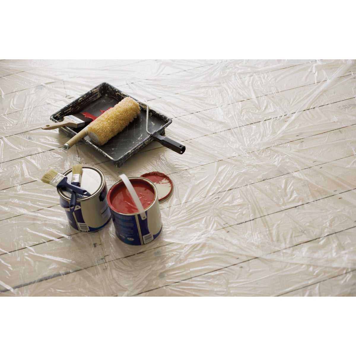 Frost King 9 Ft. x 12 Ft. x .8 Mil. Plastic Drop Cloth (3-Pack) Image 3
