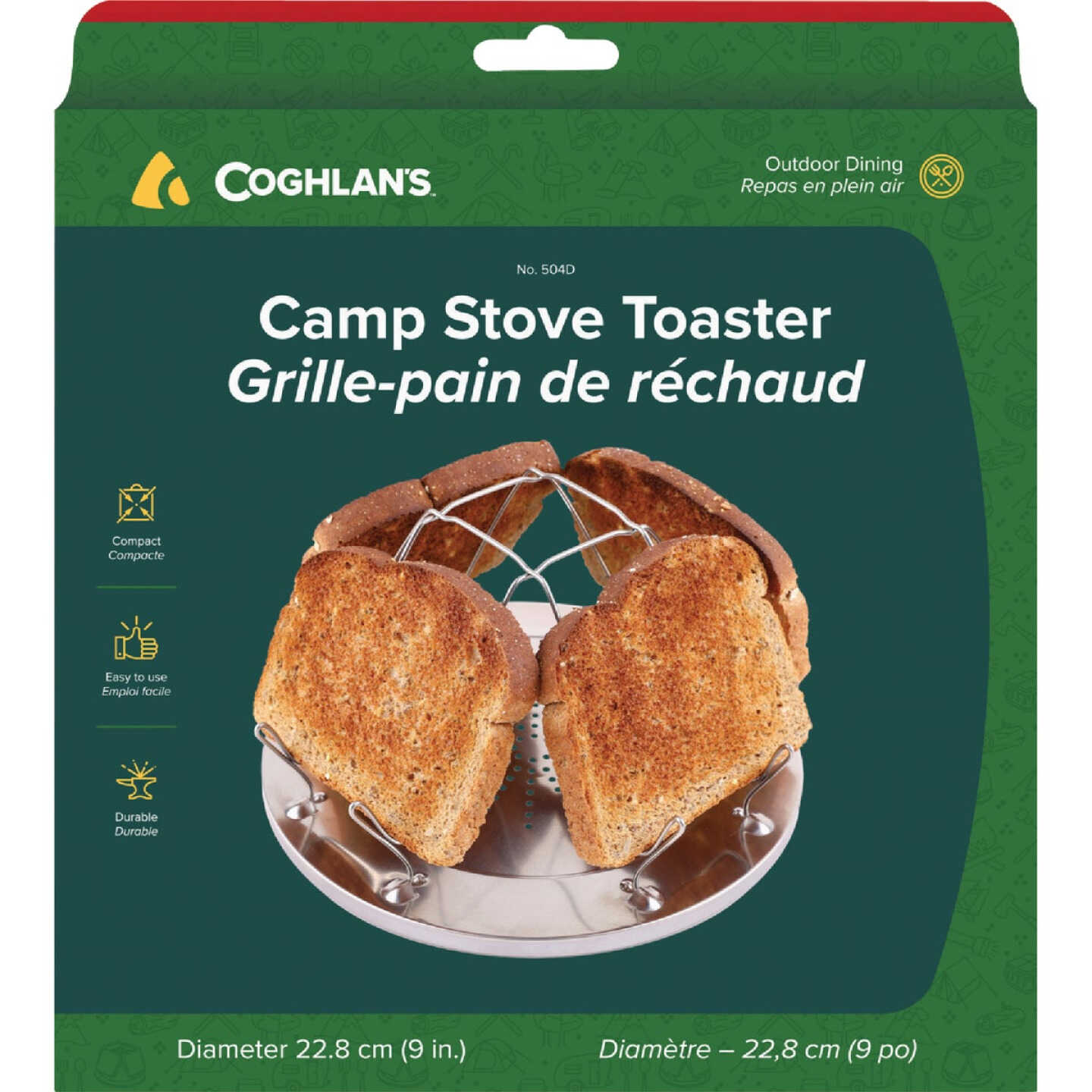 Coghlans 4-Slice Steel Camp Stove Toaster Image 1