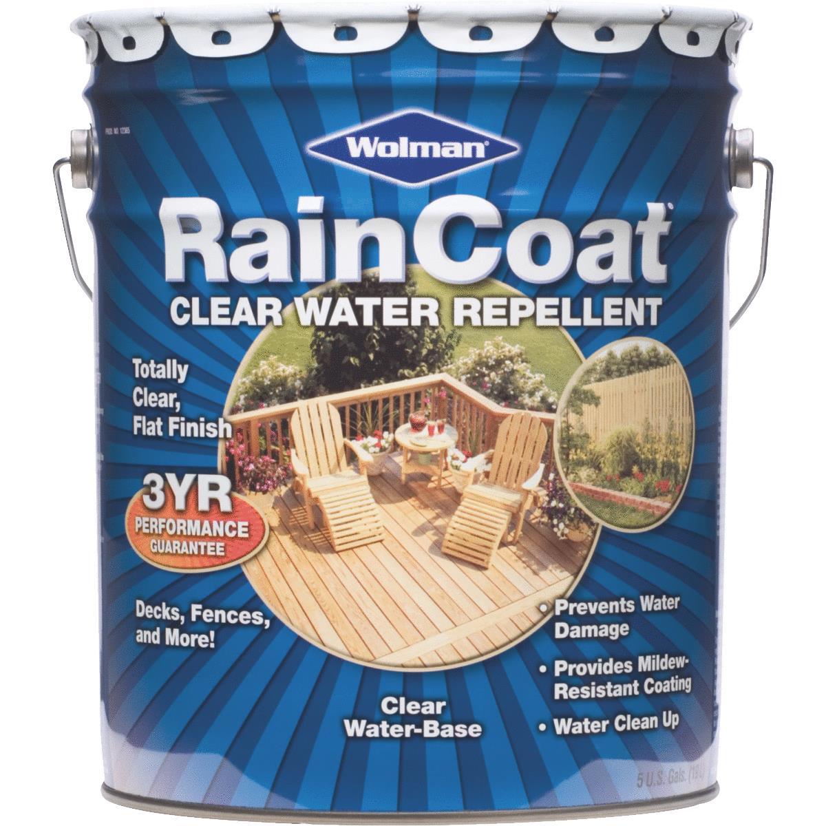 Wolman RainCoat Tinted Water-Based Repellent, Clear, 5 Gal.