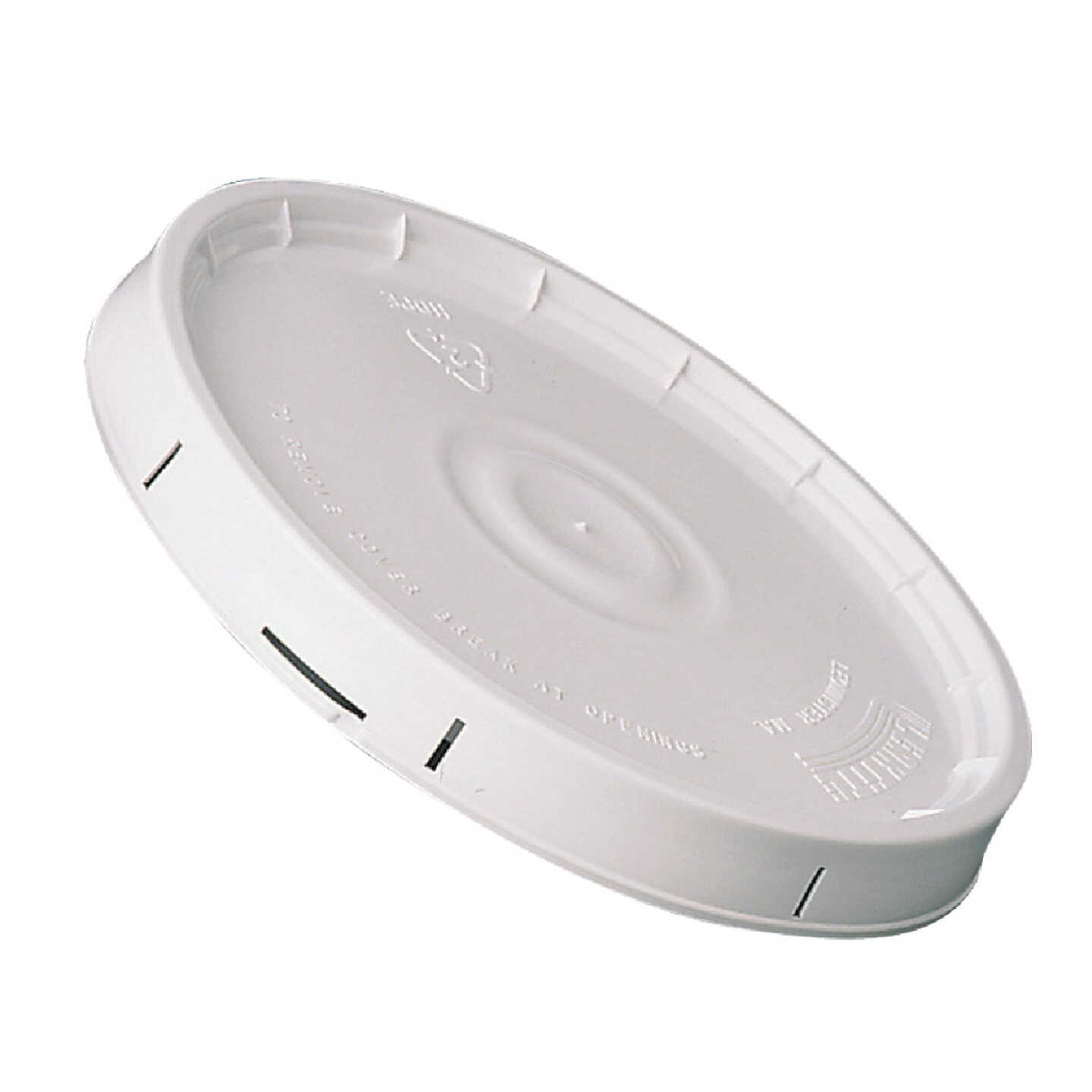 Leaktite Gasket Lid for 3.5 & 5 Gal. Pails, White Image 1