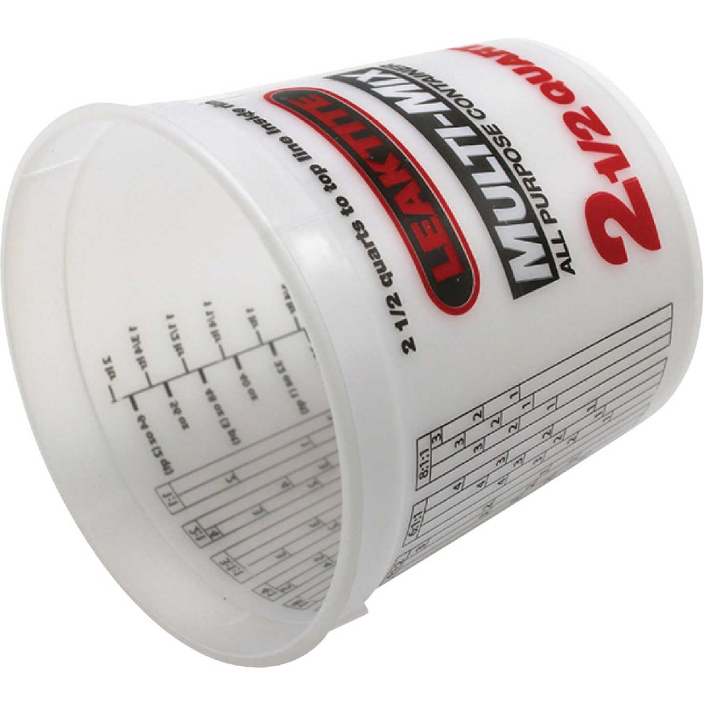 Leaktite 2.5 Qt. Semi-Transparent Multi-Mix All Purpose Mixing And Storage Container Image 3
