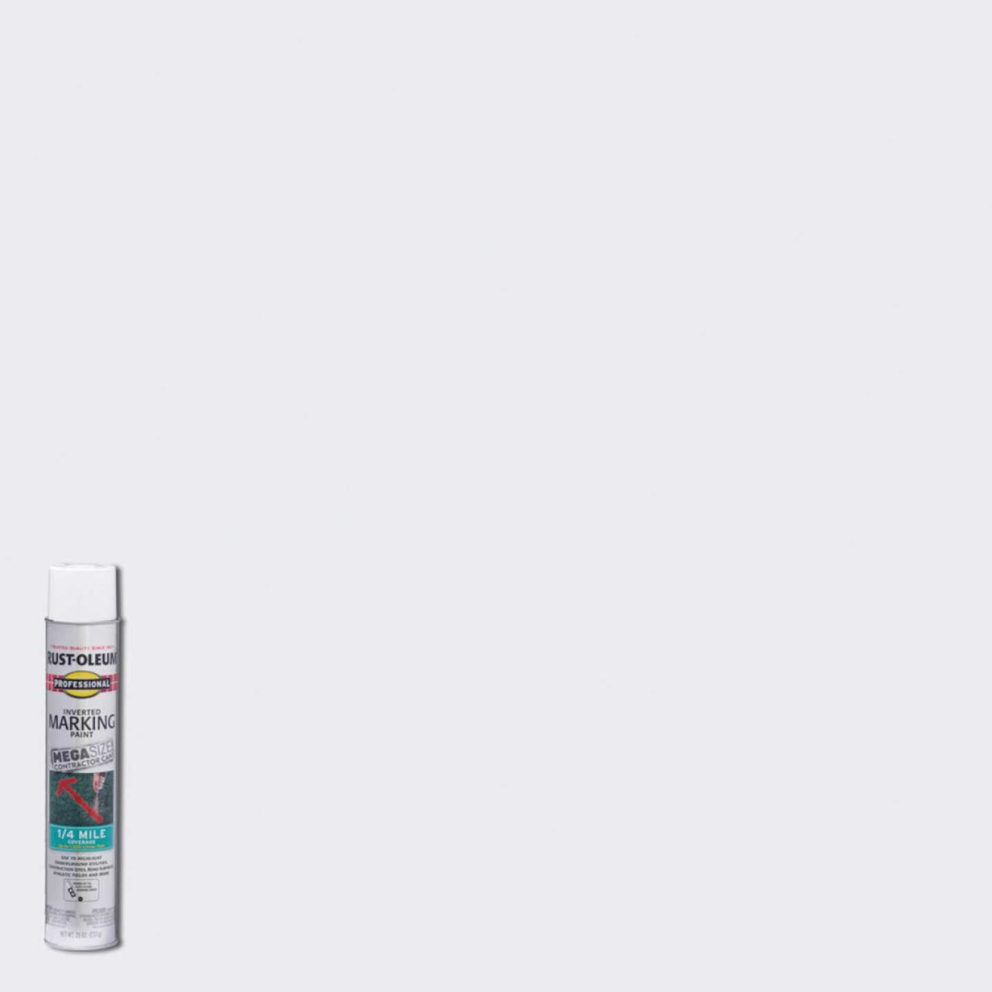 Rust-Oleum Professional 26 Oz. Mega White Inverted Marking Spray Paint Image 1