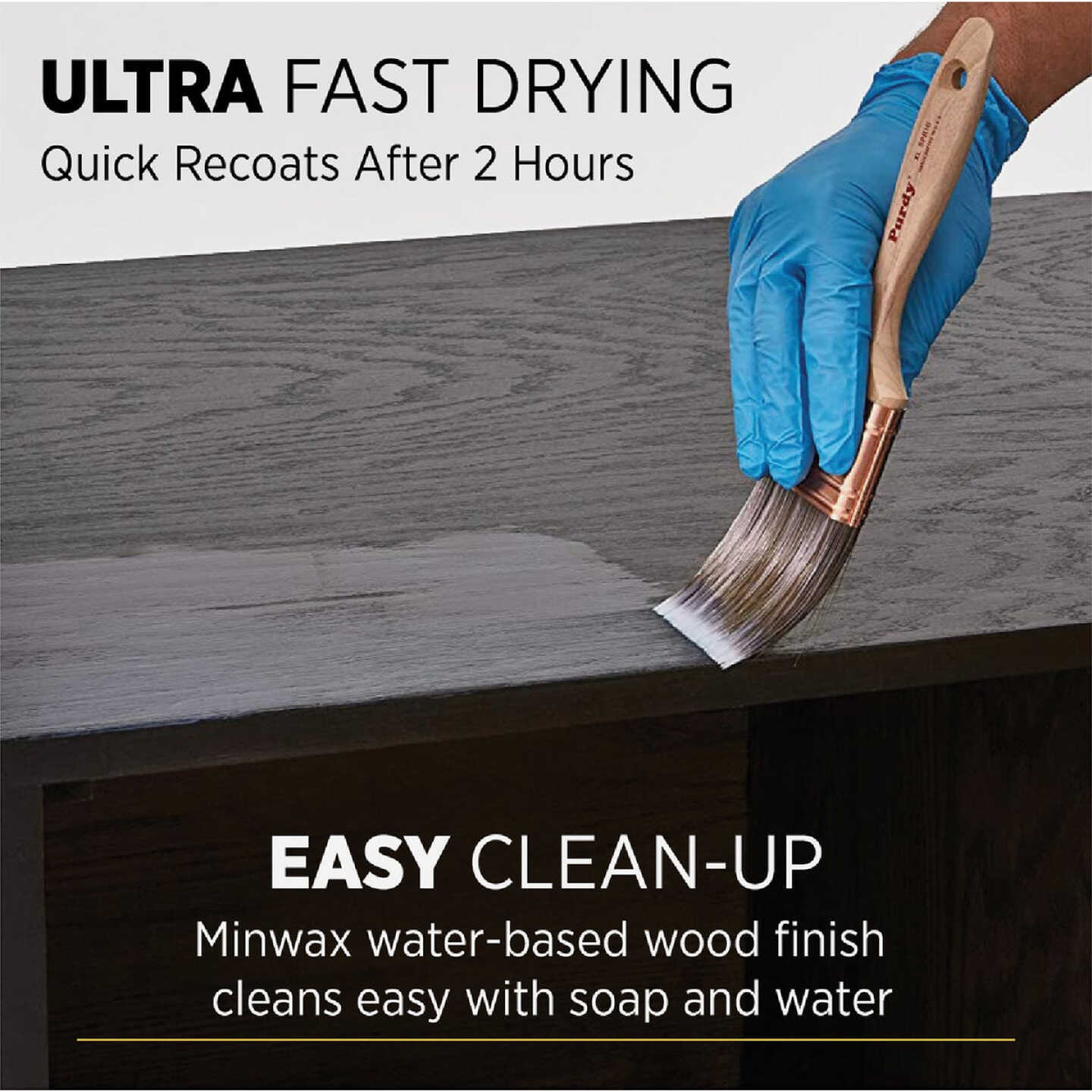 Minwax Polycrylic 1 Qt. Gloss Water Based Protective Finish Image 5