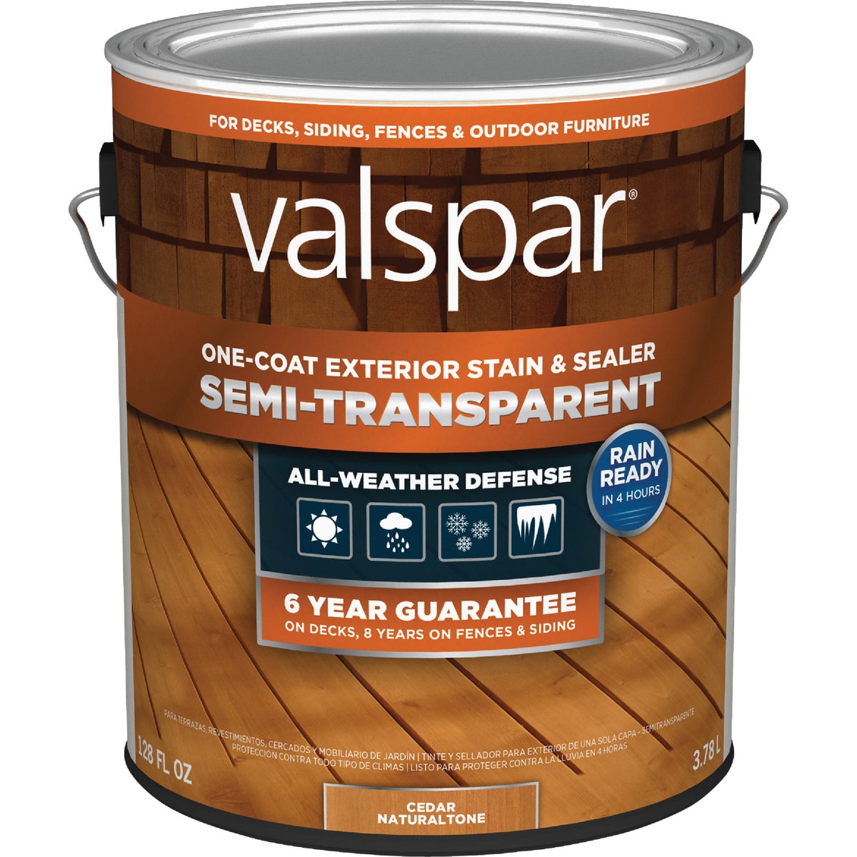 Valspar Semi Transparent Deck Stain, Cedar Natural Tone, 1 Gal. Image 11