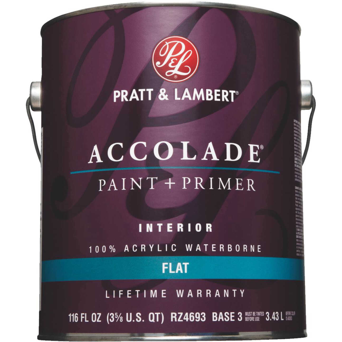 Pratt & Lambert Accolade 100% Acrylic Paint & Primer Flat Interior Wall Paint, Base 3, 1 Gal. Image 2