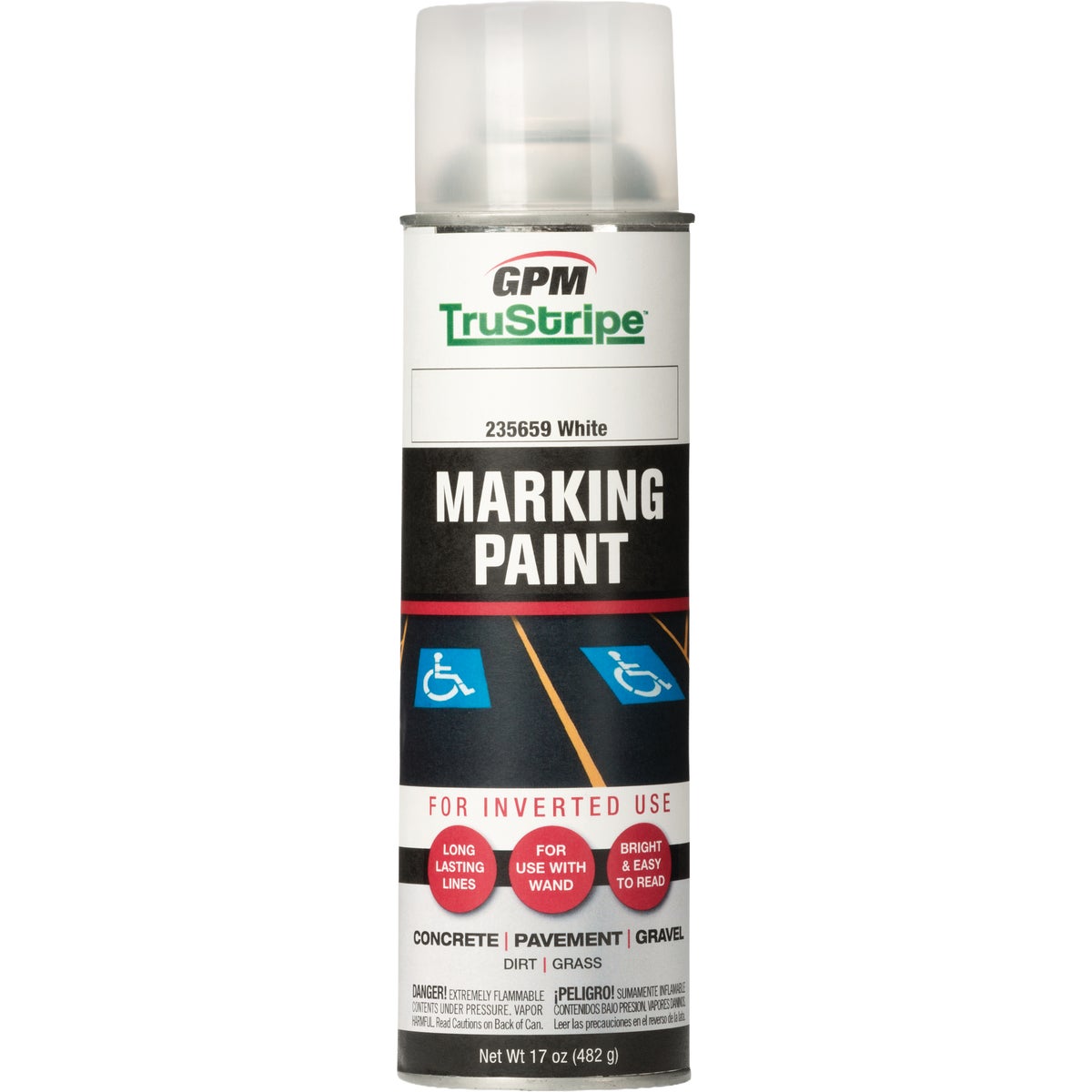 TruStripe White 17 Oz. Inverted Marking Paint Image 1