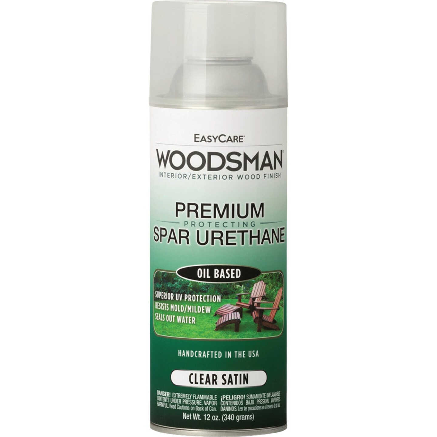 EasyCare Woodsman Satin Indoor/Outdoor Spar Urethane Varnish, Clear, 12 Oz. Image 1