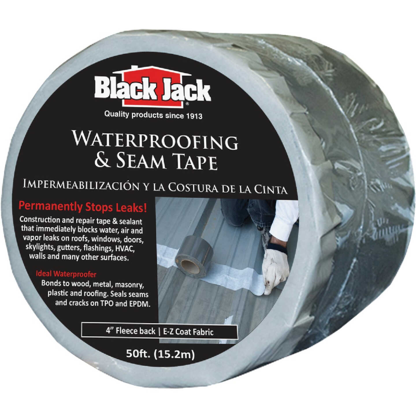 Black Jack 4 In. x 50 Ft. Gray Waterproofing and Seam Tape Image 1