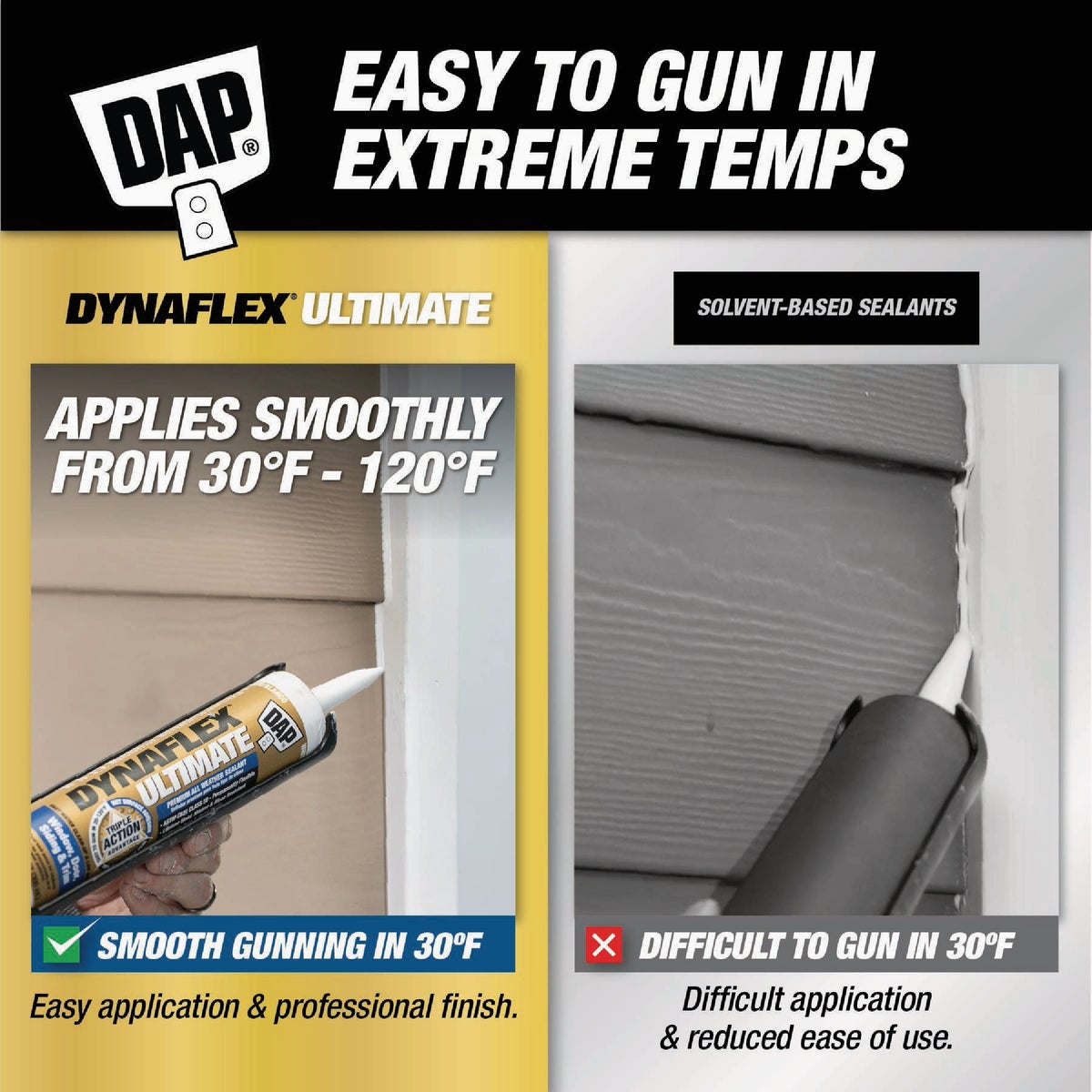 DAP DYNAFLEX ULTIMATE 10.1 Oz. Premium All-Weather Sealant, Clear Image 4