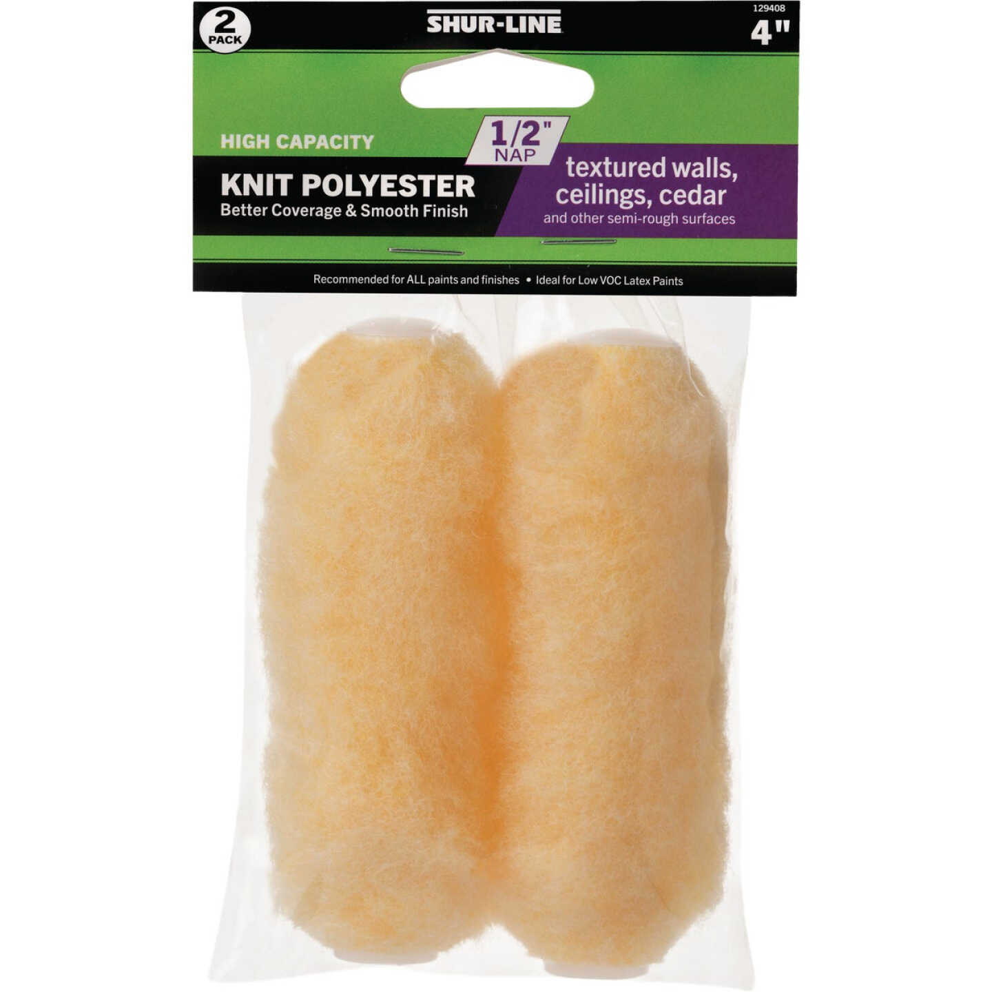 Shur-Line 4 In. x 1/2 In. Knit Roller Cover (2-Pack) Image 1