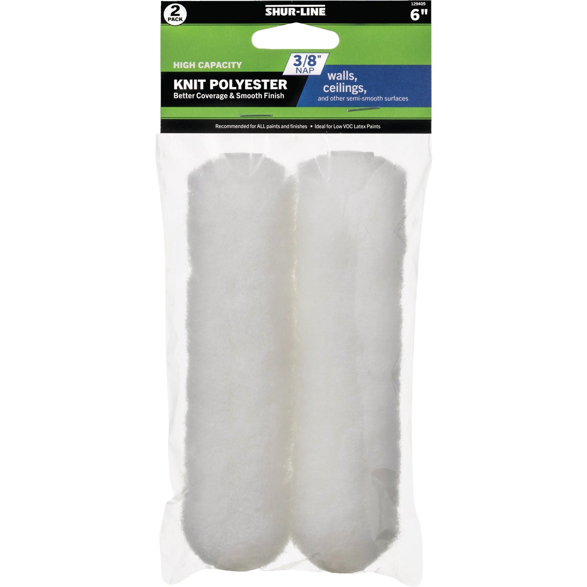 Shur-Line 6 In. x 1/2 In. Knit Roller Cover (2-Pack)