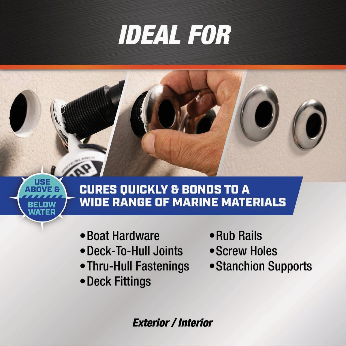 DAP 10.1 Oz. White Fast Cure Marine Adhesive Sealant Image 4