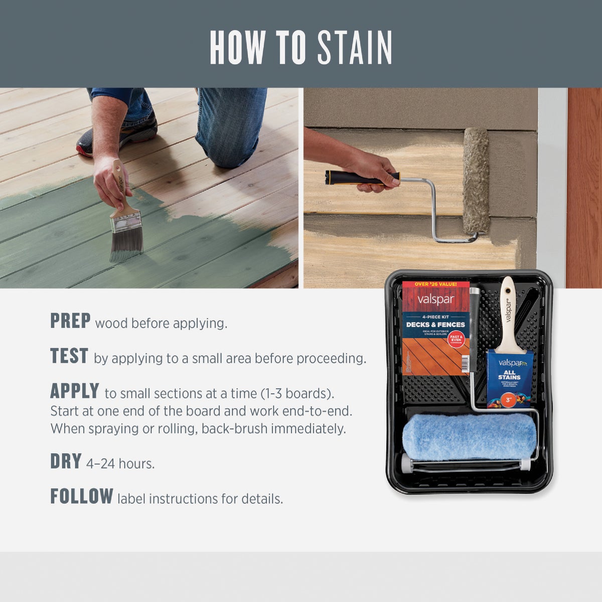 Valspar Semi Transparent Deck Stain, Neutral Tint Base, 5 Gal. Image 7