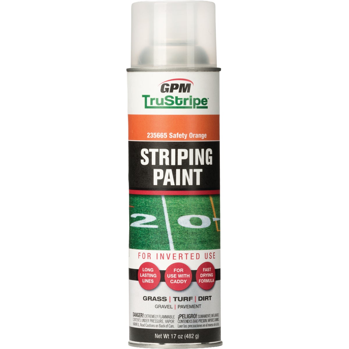 TruStripe Safety Orange 17 Oz. Inverted Aerosol Striping Paint