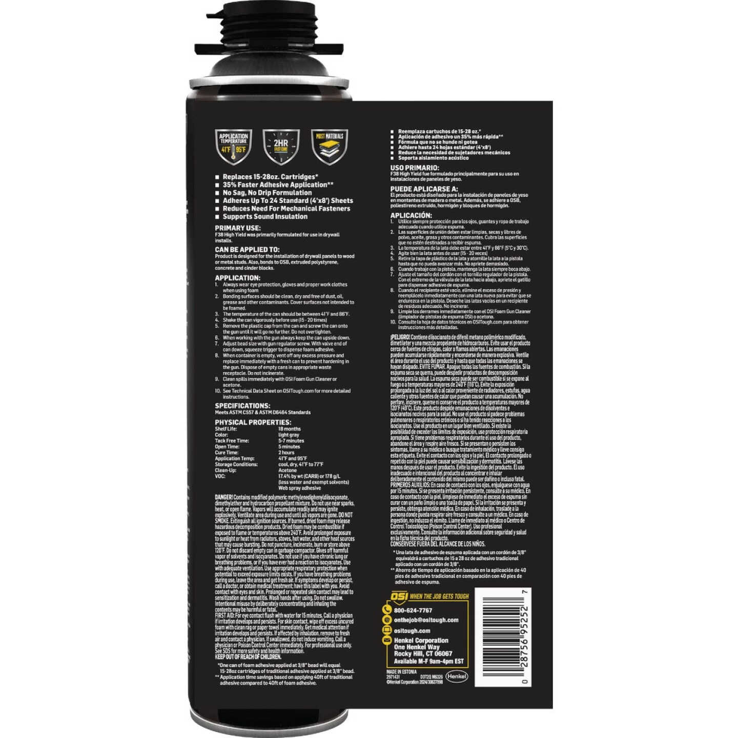 OSI F38 21.1 Oz. High Yield Drywall Foam Adhesive Image 5