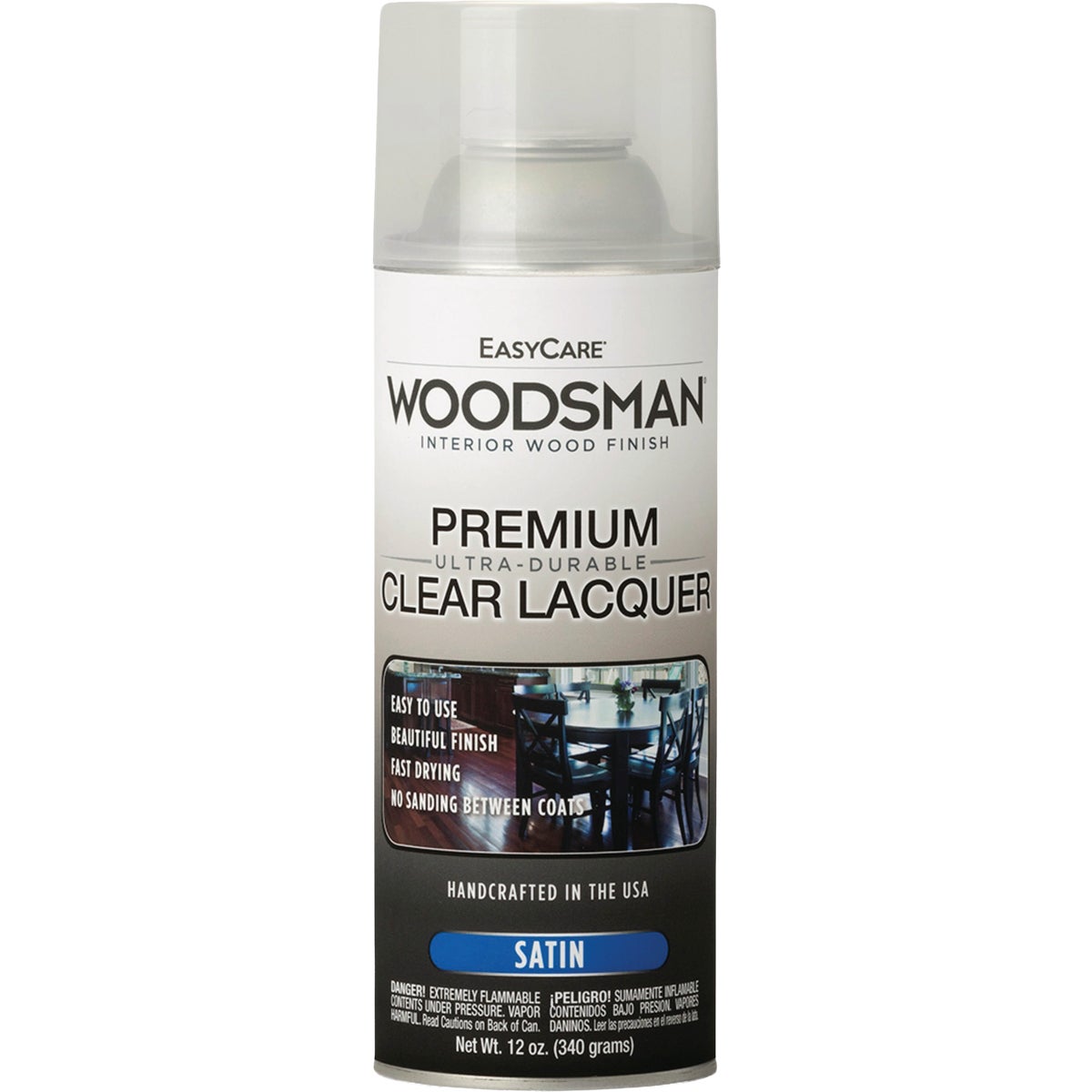 EasyCare Woodsman Clear Satin Spray Lacquer, 12 Oz.