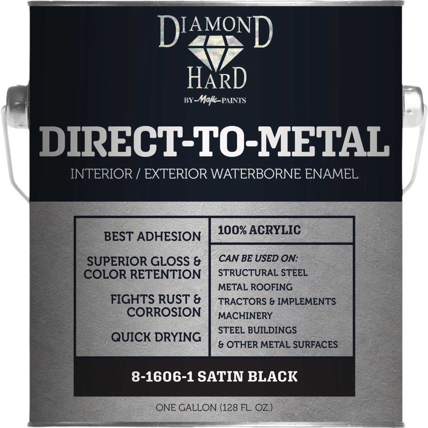 Majic Diamond Hard 5 Gal. Direct-To-Metal Acrylic Enamel, Satin Safety Green Image 1
