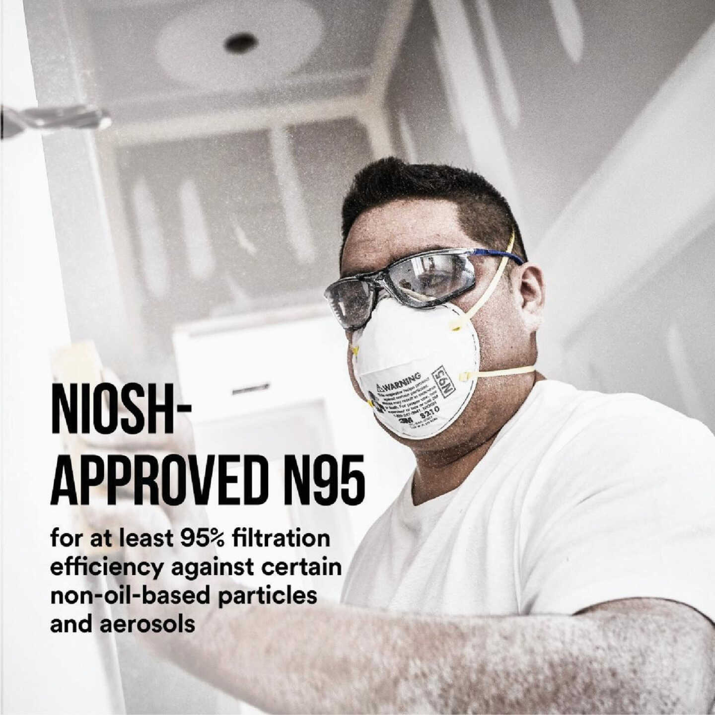 3M N95 Performance Particulate Respirator for Paint Prep (20-Pack) Image 6