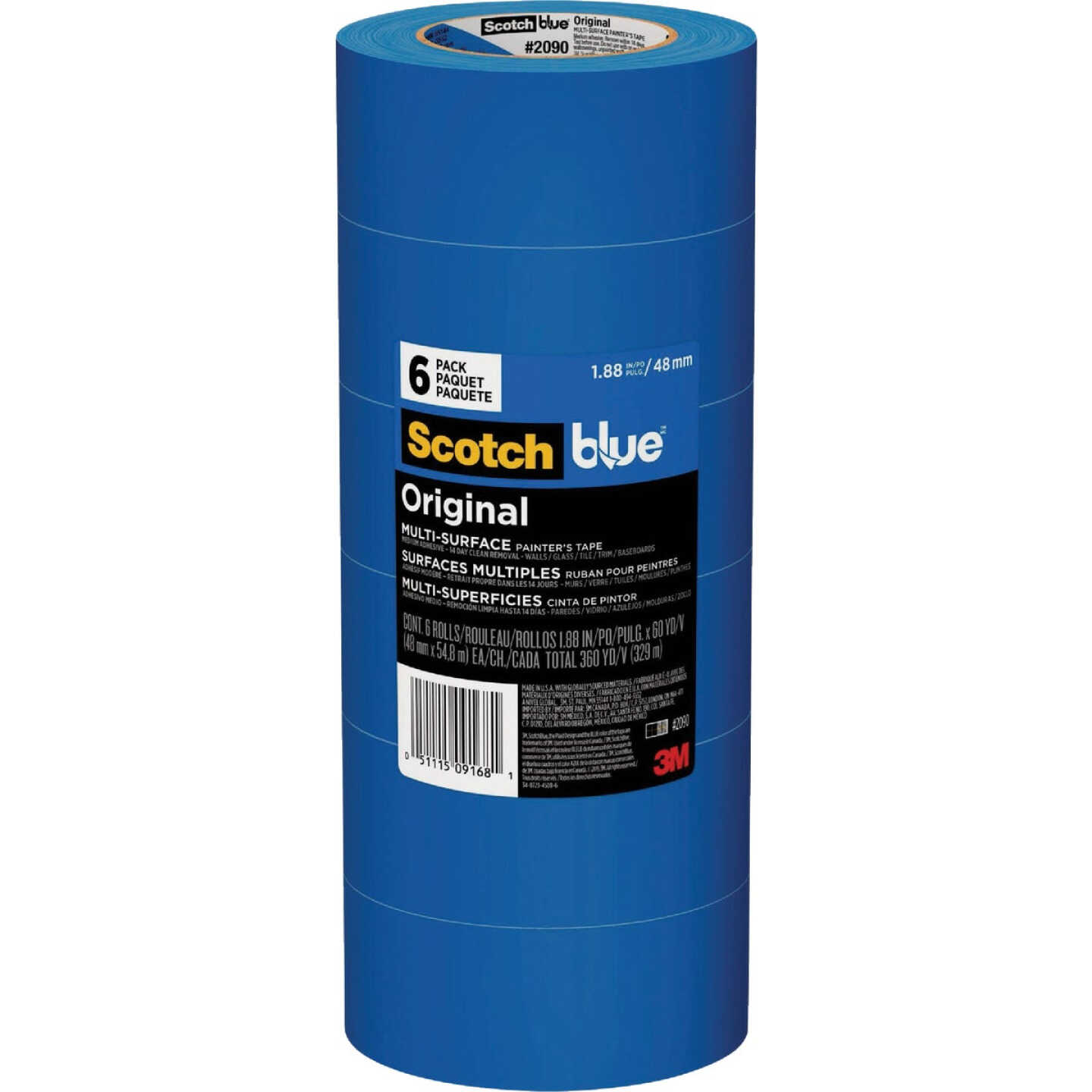 ScotchBlue 1.88 In. x 60 Yd. Original Painter's Tape (6 Roll) Image 1