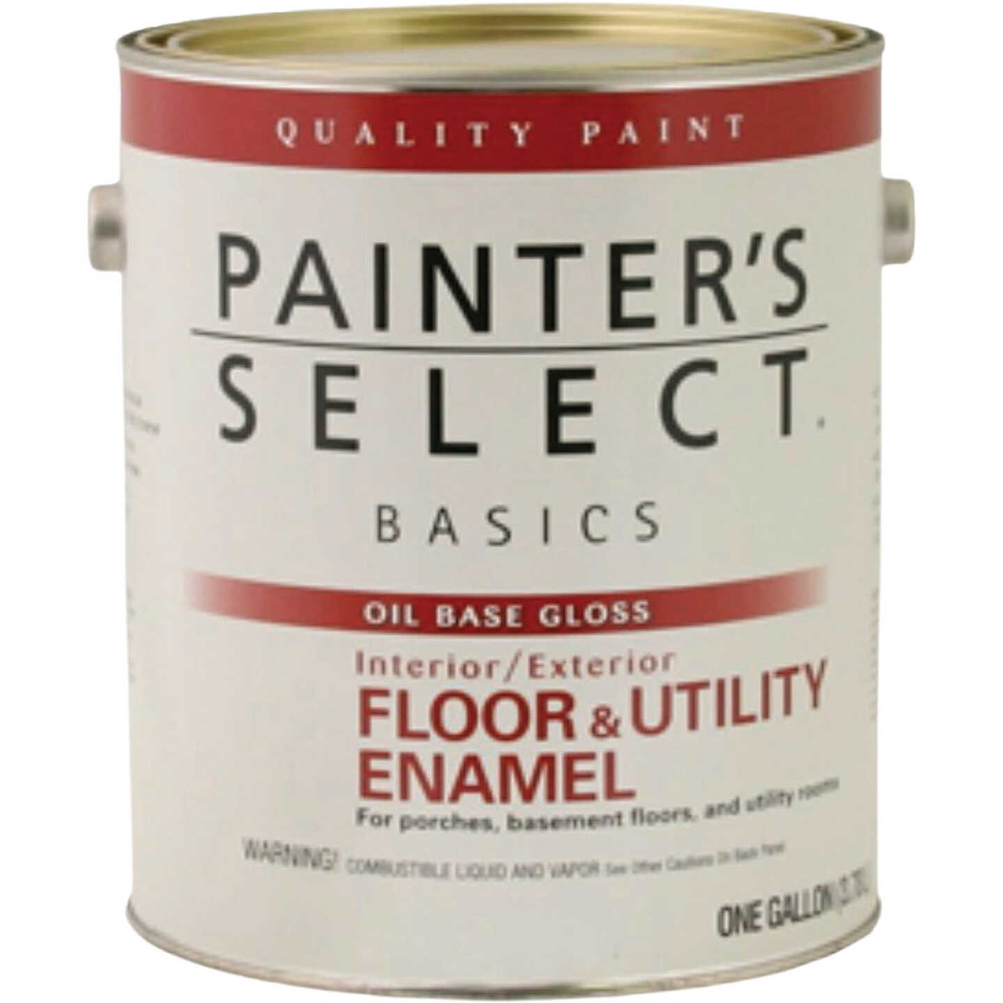 Painter's Select Oil Base Gloss Floor and Utility Enamel, White, 1 Gal. Image 1