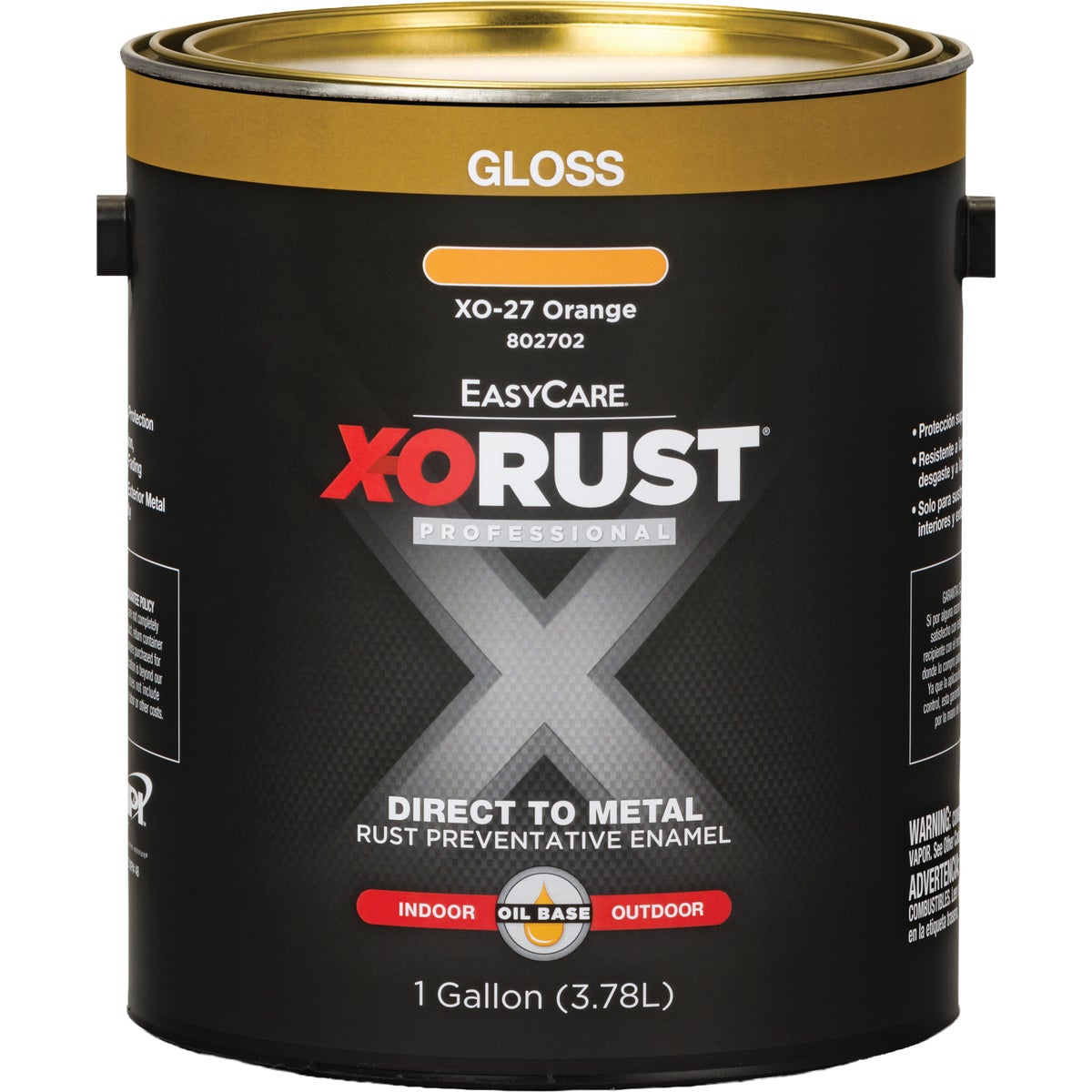 EasyCare X-O Rust Premium 1 Gal. Gloss Orange Oil-Base Anti-Rust Paint