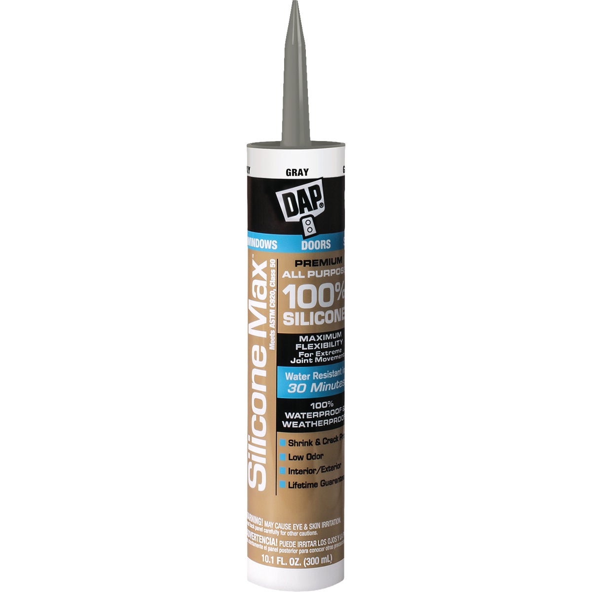Dap 10.1 Oz. Gray Silicone Max Premium Sealant