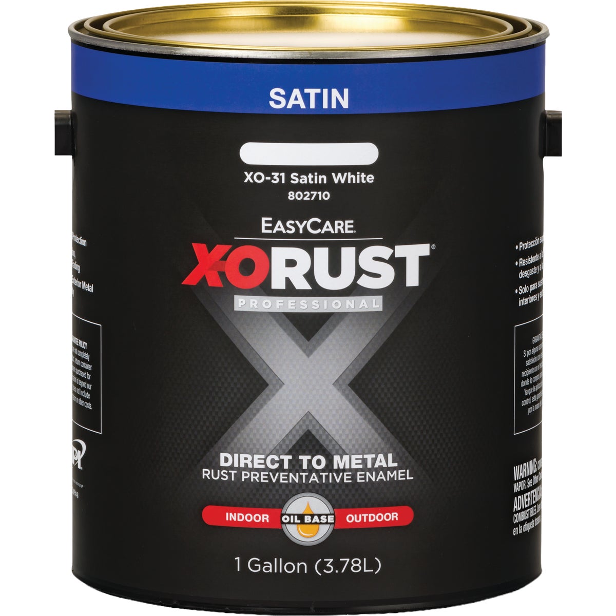 EasyCare X-O Rust Premium 1 Gal. Satin White Oil-Base Anti-Rust Enamel