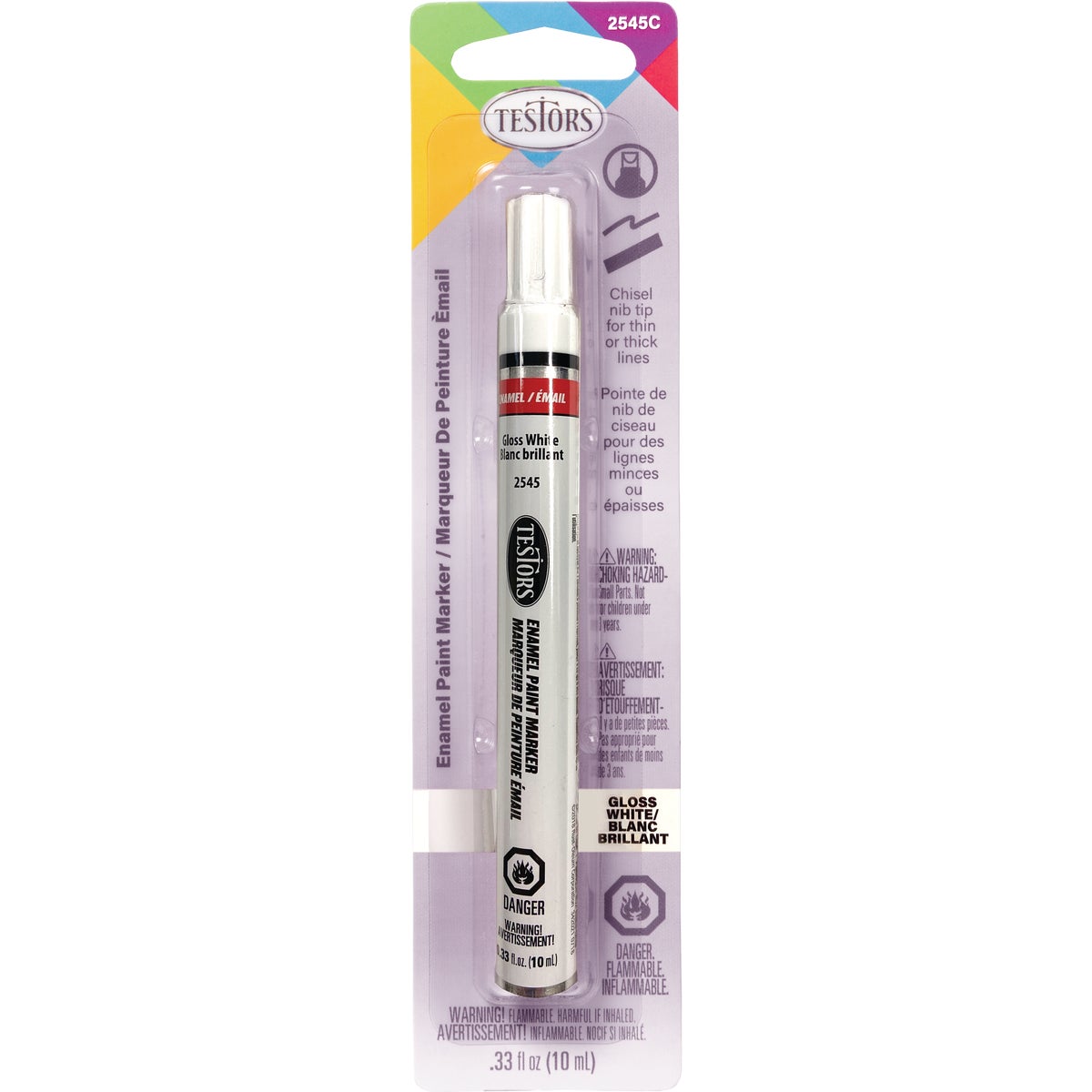 Testors 1/3 Oz. Enamel Craft Paint Marker, White Gloss Image 1