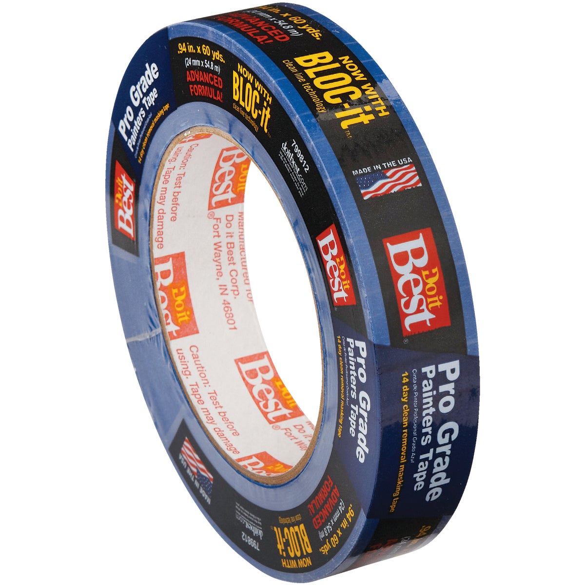 Master Painter Pro Grade 0.94 In. x 60 Yd. Blue Painter's Masking Tape Image 3