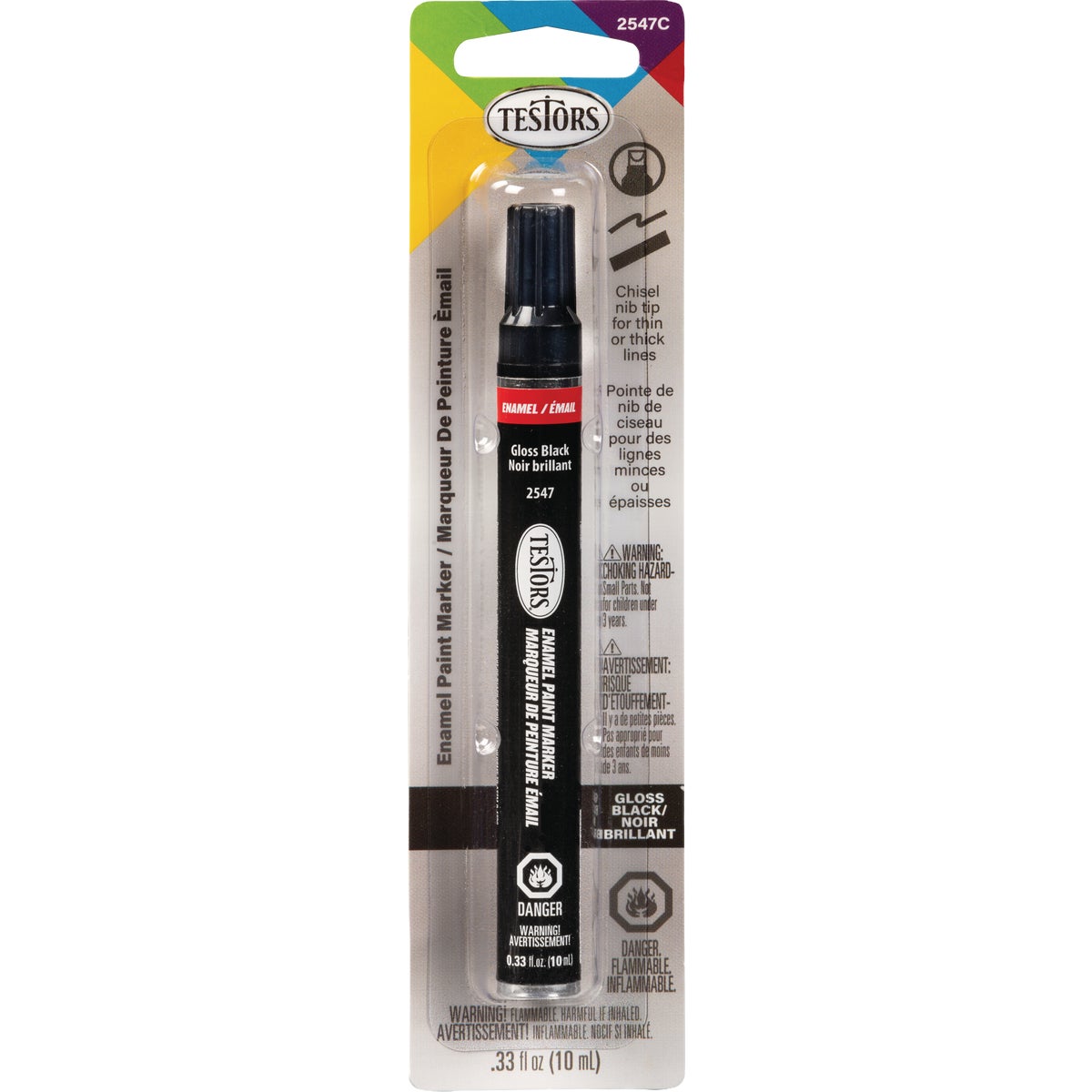 Testors 1/3 Oz. Enamel Craft Paint Marker, Black Gloss Image 1