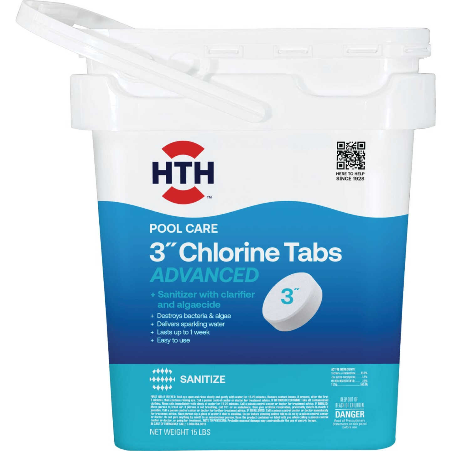 HTH Pool Care 3 In. 15 Lb. Chlorine Tabs Advanced Image 1