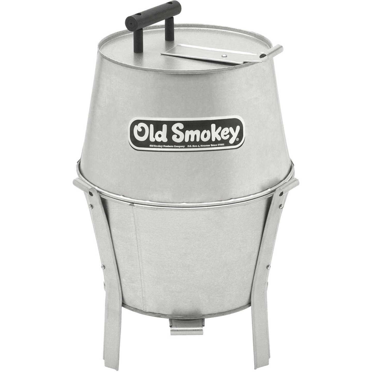 Old Smokey Small 14 In. Dia. Silver Charcoal Grill Image 1