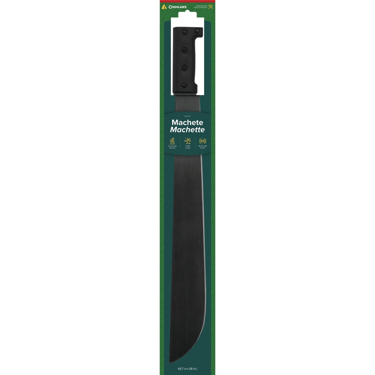 Coghlans 18 In. High Carbon Steel Blade Machete