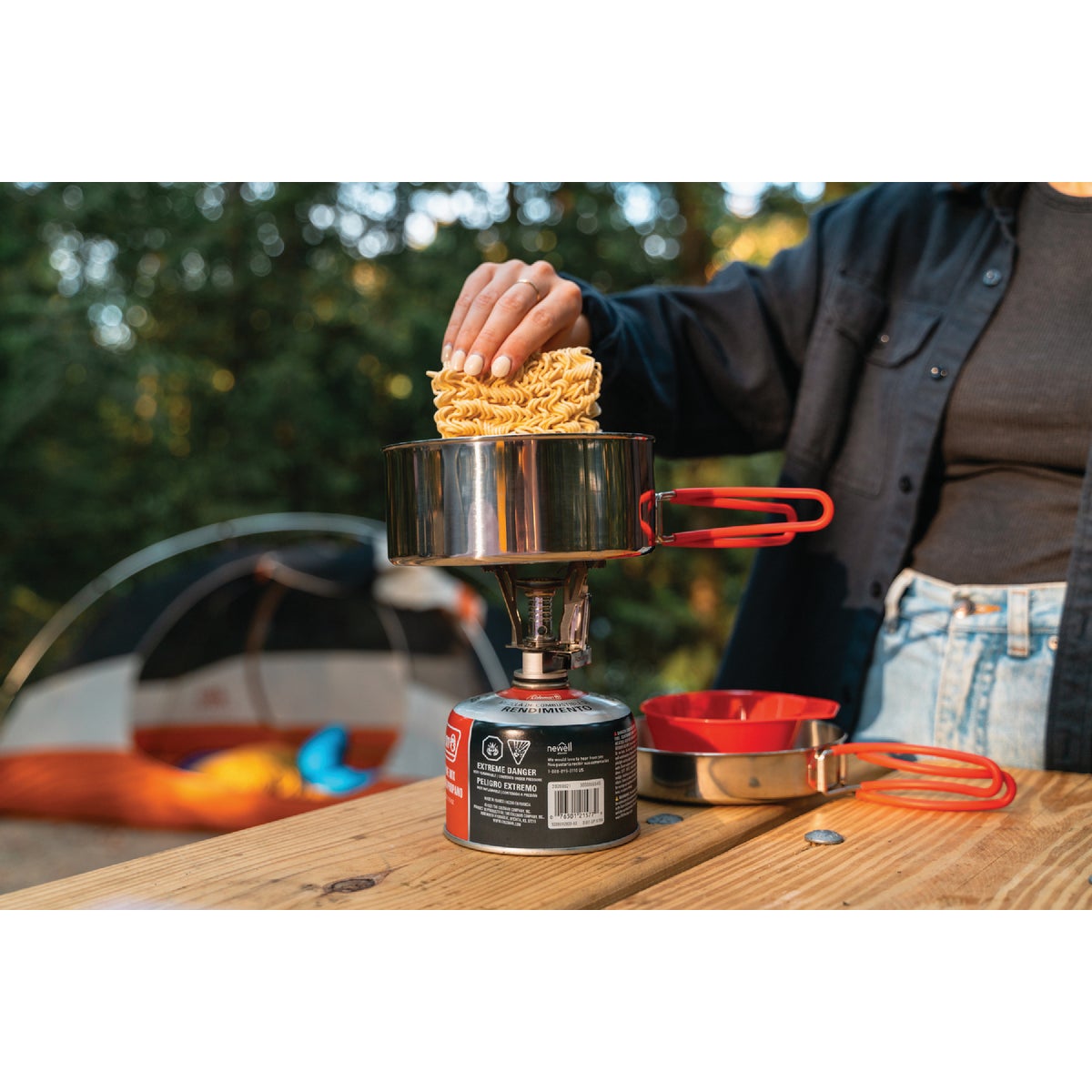 Coghlans 5-Piece Stainless Steel Mess Kit with Cover Image 2