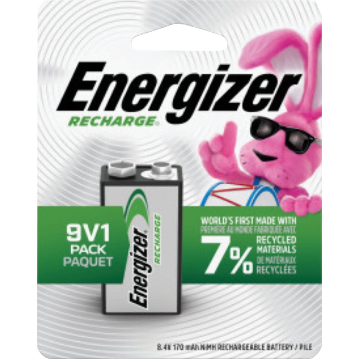 Energizer Recharge 9V Rechargeable Battery