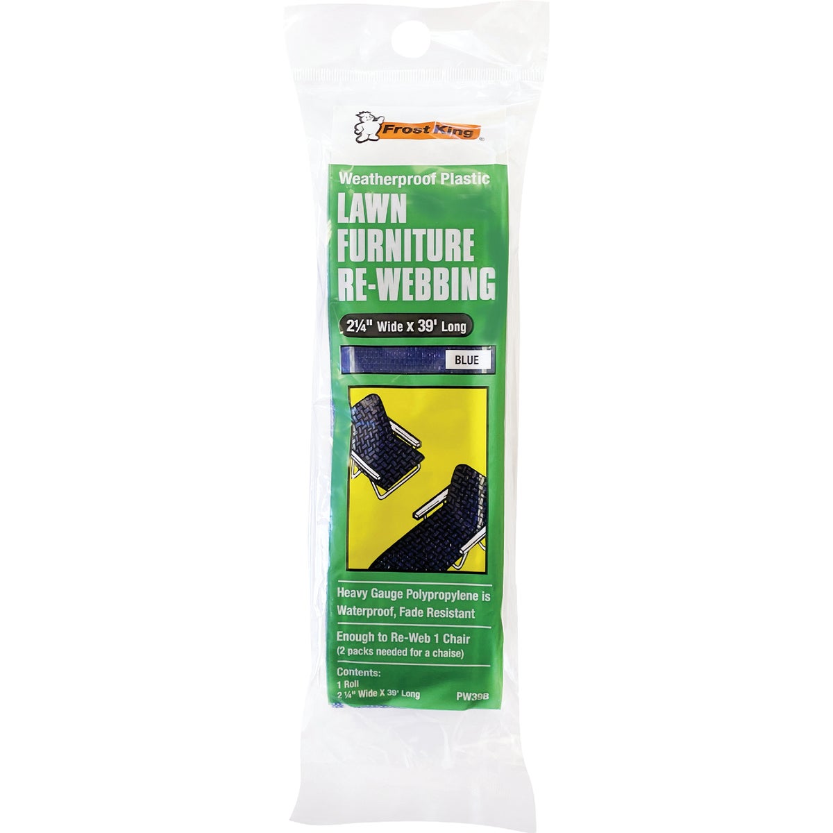 Frost King Blue 39 Ft. L. Outdoor Chair Webbing Image 3