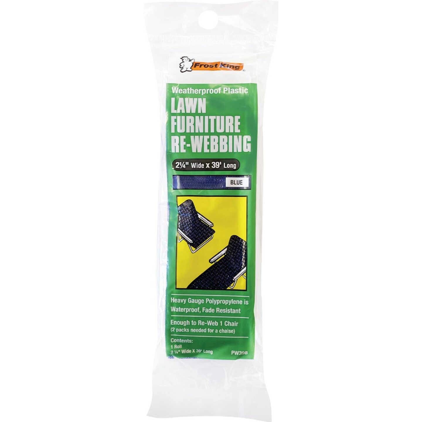 Frost King Blue 39 Ft. L. Outdoor Chair Webbing Image 3