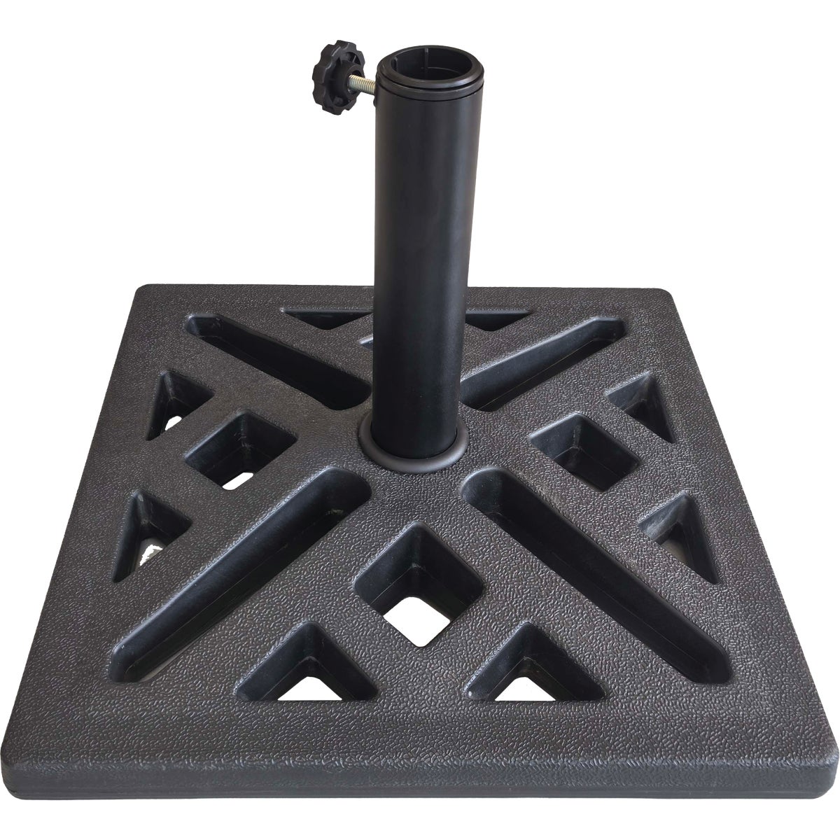 Outdoor Expressions 17 In. Square Black Polyresin Umbrella Base