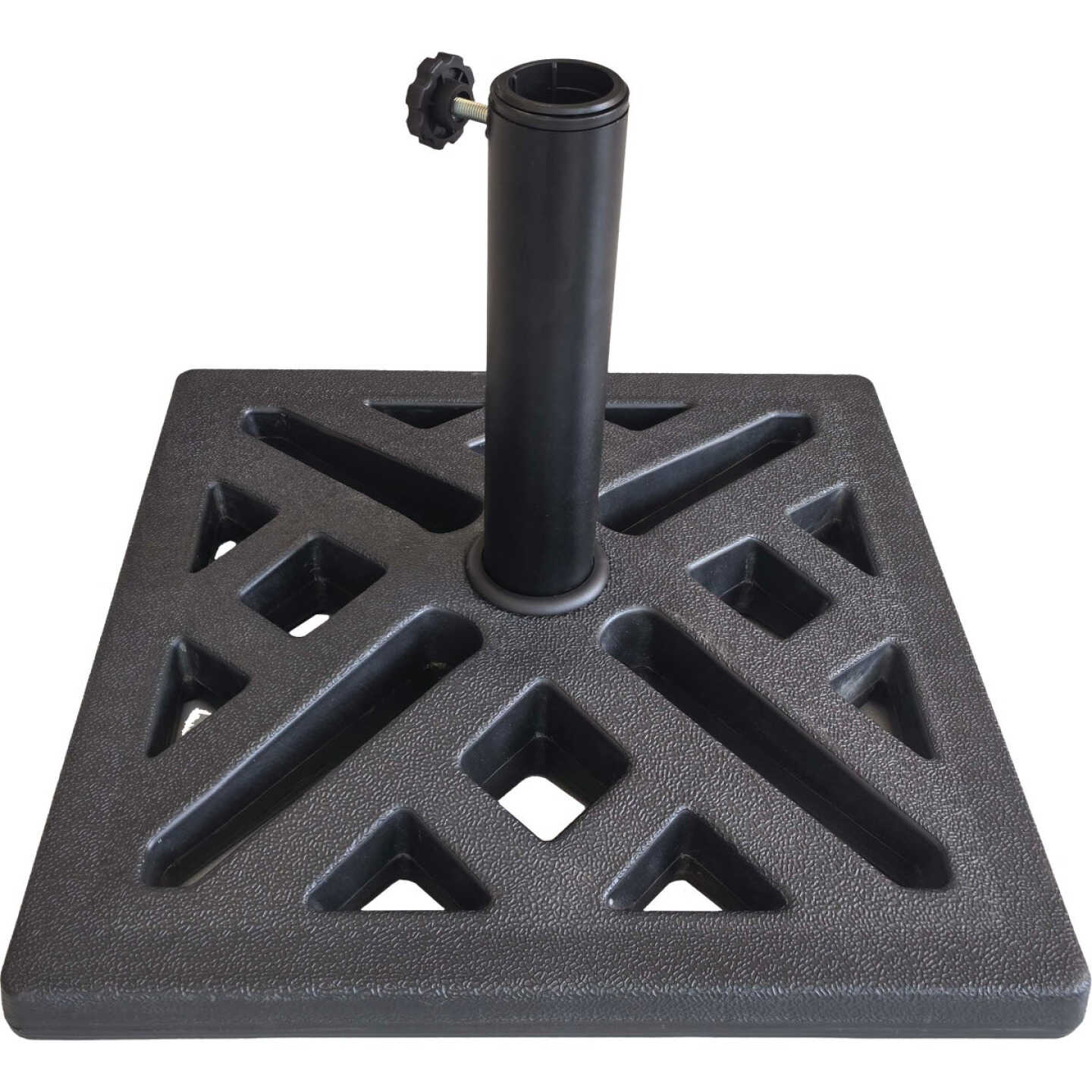 Outdoor Expressions 17 In. Square Black Polyresin Umbrella Base Image 1
