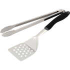 GrillPro Soft Grip Handle Stainless Steel 2-Piece BBQ Tool Set Image 1